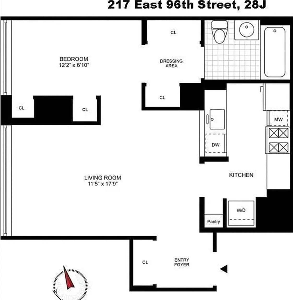 High-Floor Junior One-Bedroom Apartment with Skyline Views and Club Amenities